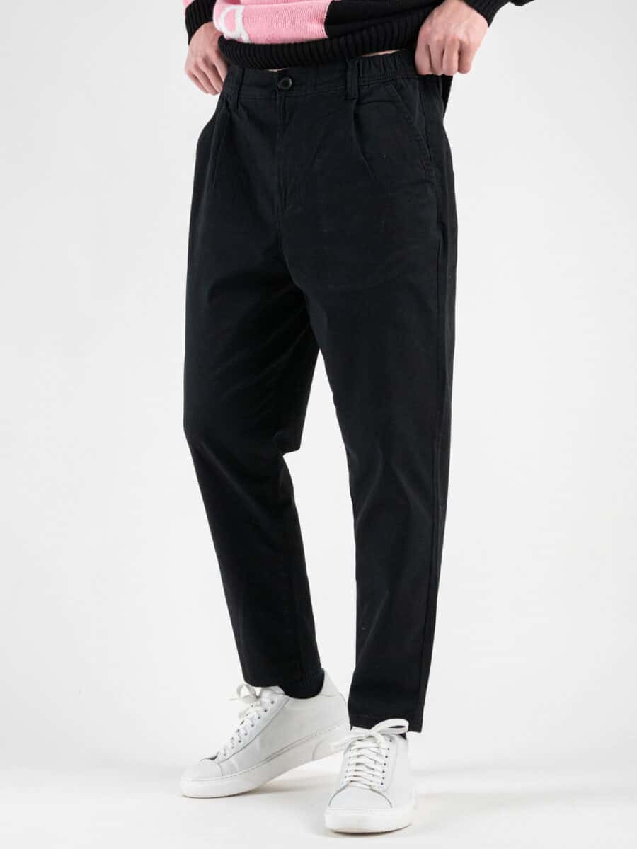 ONLY&SONS Pantalone basico con gamba morbida ed elastico in vita CAM DEW 22022365 Black