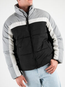 ONLY&SONS Piumino imbottito color block EVERETT 22022866 Nero (3)