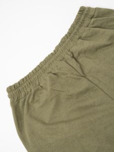 Pantalone tuta felpato con polsini 30048 Verde (1)