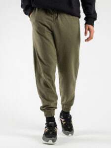 Pantalone tuta felpato con polsini 30048 Verde (4)