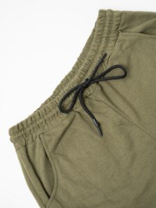Pantalone tuta felpato con polsini 30048 Verde (6)