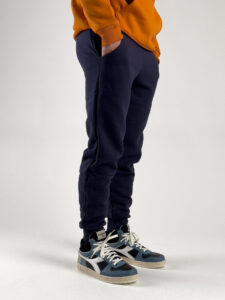 Pantalone tuta felpato con polsini M30 Blu (2)