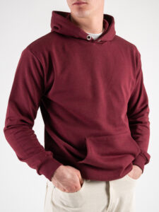 BERNA Felpa con cappuccio e tascone 215266 Bordeaux1