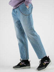 BERNA Jeans con gamba morbida, tasca pantalone e catenella laterale 215186 (6)