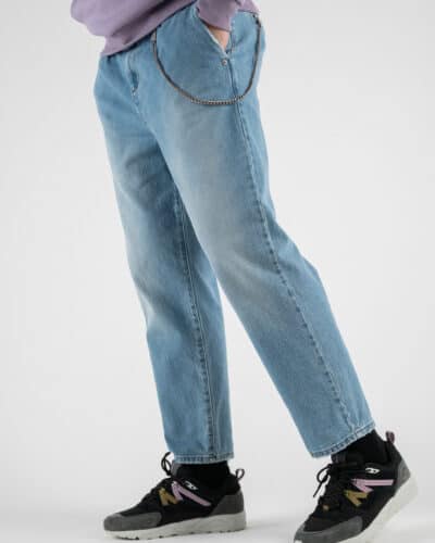 BERNA Jeans con gamba morbida tasca pantalone e catenella laterale 215186 6 BERNA BERNA Jeans con gamba morbida, tasca pantalone e catenella laterale 215186