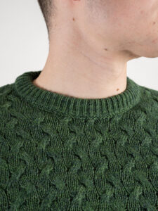 BL11 Maglione girocollo con piccole trecce G50 Verde (4)