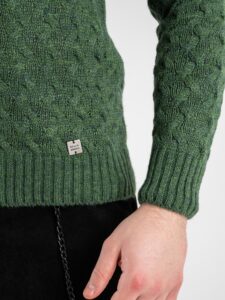 BL11 Maglione girocollo con piccole trecce G50 Verde (6)