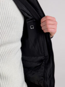 Giubbino tecnico con cappuccio e tasche frontali H3351 Nero2
