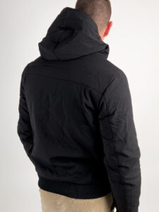 Giubbino tecnico con cappuccio e tasche frontali H3351 Nero5