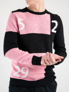IMPERIAL Maglione girocollo bicolore tg.unica M3614IPAR NeroRosa (2)