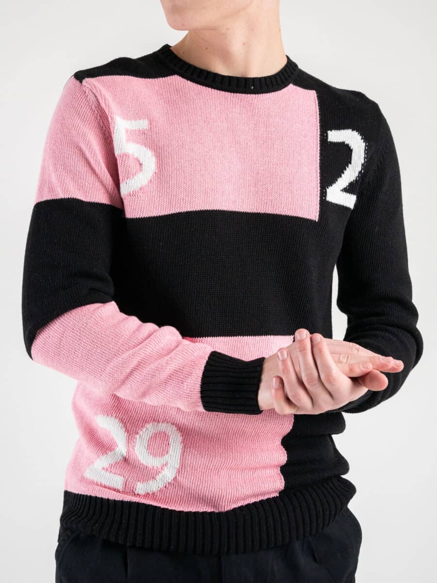 IMPERIAL Maglione girocollo bicolore tg.unica M3614IPAR Nero/Rosa