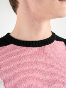 IMPERIAL Maglione girocollo bicolore tg.unica M3614IPAR NeroRosa (4)