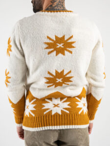 IMPERIAL Maglione girocollo di natale con fiocchi di neve misto lana M3614STEFF Panna (3)