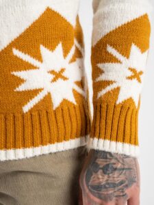 IMPERIAL Maglione girocollo di natale con fiocchi di neve misto lana M3614STEFF Panna (5)