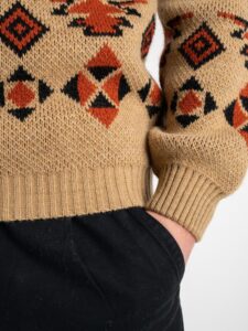 IMPERIAL Maglione girocollo in fantasia M3614MAIA Cammello (1)