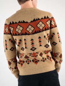 IMPERIAL Maglione girocollo in fantasia M3614MAIA Cammello (4)