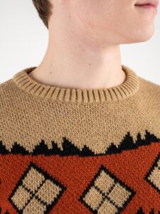 IMPERIAL Maglione girocollo in fantasia M3614MAIA Cammello (5)