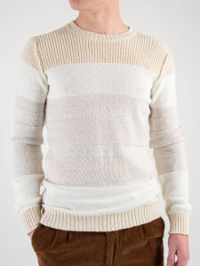 IMPERIAL Maglione girocollo lavorato a blocchi di colore tg.unica M55RU209 Bianco (2)