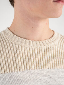 IMPERIAL Maglione girocollo lavorato a blocchi di colore tg.unica M55RU209 Bianco (4)