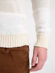 IMPERIAL Maglione girocollo lavorato a blocchi di colore tg.unica M55RU209 Bianco (5)