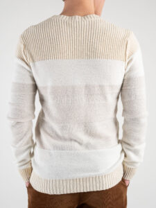 IMPERIAL Maglione girocollo lavorato a blocchi di colore tg.unica M55RU209 Bianco (6)