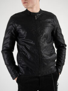 ONLY&SONS Biker in ecopelle semplice con zip MIKE 22012339 Black (11)