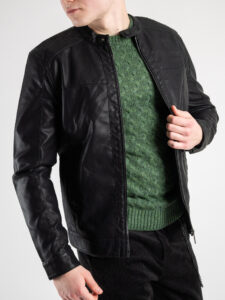 ONLY&SONS Biker in ecopelle semplice con zip MIKE 22012339 Black (6)