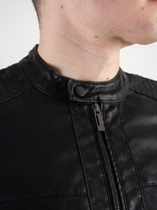 ONLY&SONS Biker in ecopelle semplice con zip MIKE 22012339 Black (8)