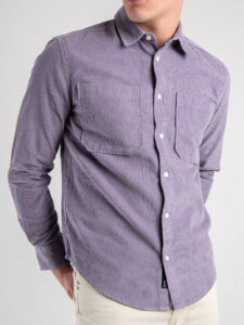 ONLY&SONS Camicia in velluto stondata con tasche frontali SALP 22024716 Purple Ash2