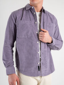 ONLY&SONS Camicia in velluto stondata con tasche frontali SALP 22024716 Purple Ash3