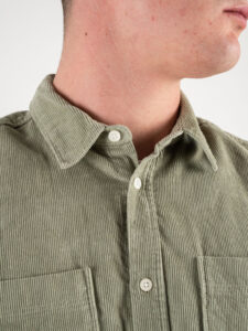ONLY&SONS Camicia in velluto stondata con tasche frontali SALP 22024716 Seagrass3