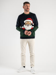 ONLY&SONS Maglione girocollo Babbo Natale XMAS REG 22023346 Dark Navy (1)