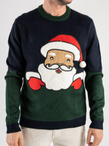 ONLY&SONS Maglione girocollo Babbo Natale XMAS REG 22023346 Dark Navy (2)