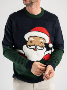 ONLY&SONS Maglione girocollo Babbo Natale XMAS REG 22023346 Dark Navy (4)