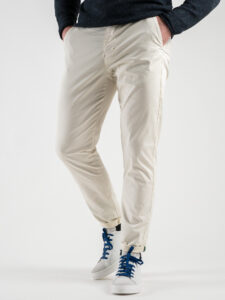 BERNA Pantalone chinos slim PE Panna (5)