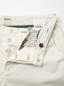 BERNA Pantalone chinos slim PE Panna (7)