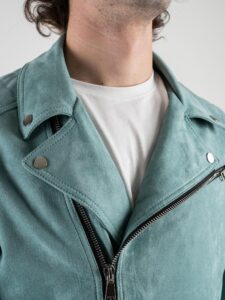 BL11 Chiodo leggero in ecocamoscio AMORGOS Azzurro (3)