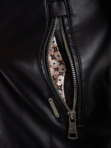 GIANNI LUPO Bomber in ecopelle con polsini e collo in maglia GL9731L Nero (7)