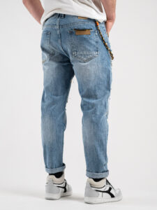 GIANNI LUPO Jeans con rotture e pacth animalier GL6161Q denim9