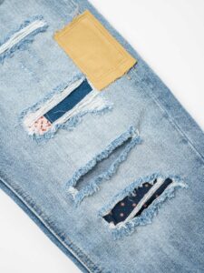 GIANNI LUPO Jeans con rotture e toppe con catenella removibile GL6153Q Azzurro10