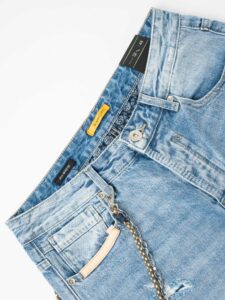 GIANNI LUPO Jeans con rotture e toppe con catenella removibile GL6153Q Azzurro6