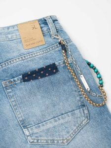 GIANNI LUPO Jeans con rotture e toppe con catenella removibile GL6153Q Azzurro9