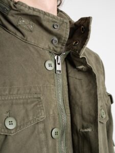 Giacchetta leggera stile militare con tasconi frontali BG0115 VERDE4