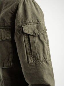 Giacchetta leggera stile militare con tasconi frontali BG0115 VERDE8