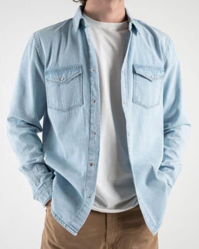 ONLYSONS Camicia di jeans con tasche frontali BANE 22023247 Light Blue Denim 5 Nuovi Arrivi
