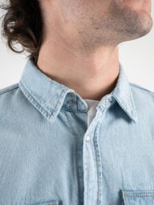 ONLY&SONS Camicia di jeans con tasche frontali BANE 22023247 Light Blue Denim (6)