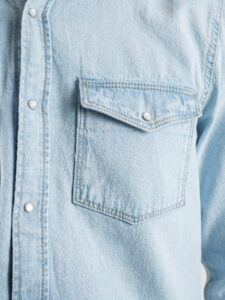 ONLY&SONS Camicia di jeans con tasche frontali BANE 22023247 Light Blue Denim (7)