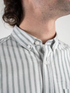 ONLY&SONS Camicia in cotone rigata con taschino frontale ALVARO 22023977 Duck GreenWhite (5)
