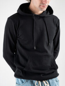 ONLY&SONS Felpa basica garzata con tascone e cappuccio SOUTH 22025964 Black1