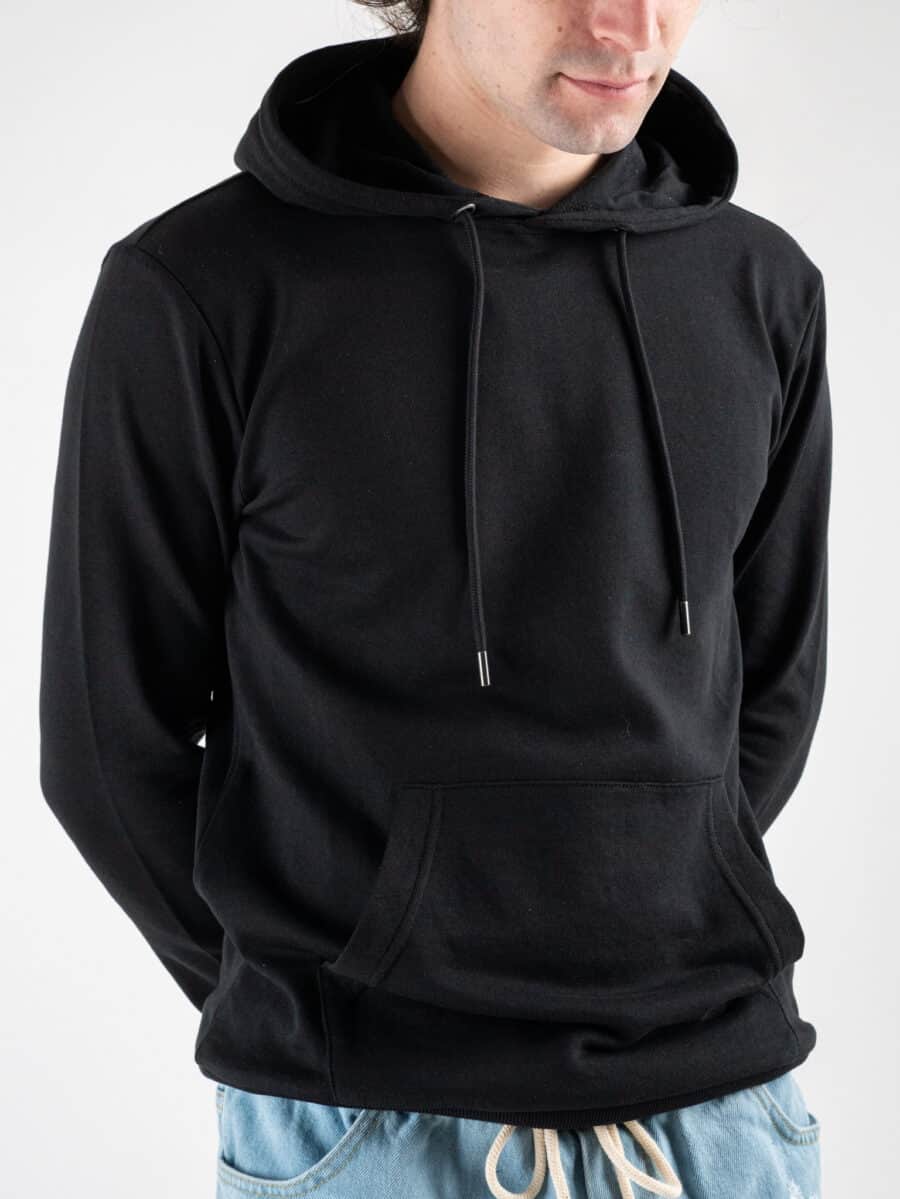 ONLY&SONS Felpa basica garzata con tascone e cappuccio SOUTH 22025964 Black